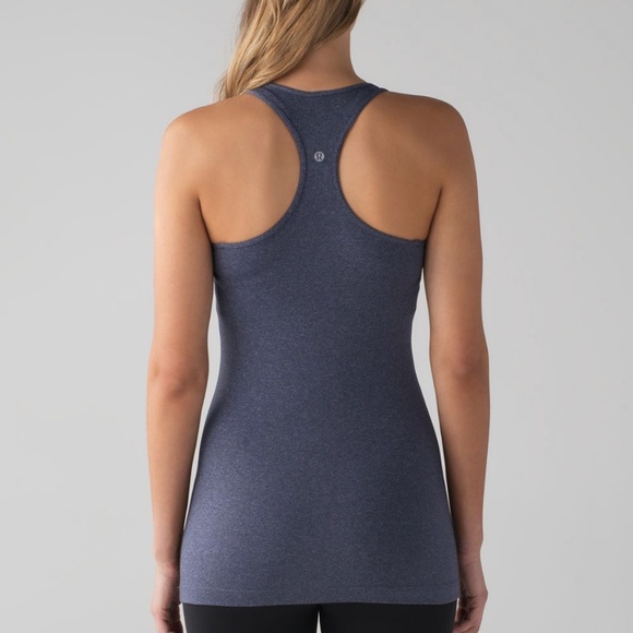 Lululemon - Cool Racerback Tank in Heathered Deep Navy | Large - Picture 3 of 6
